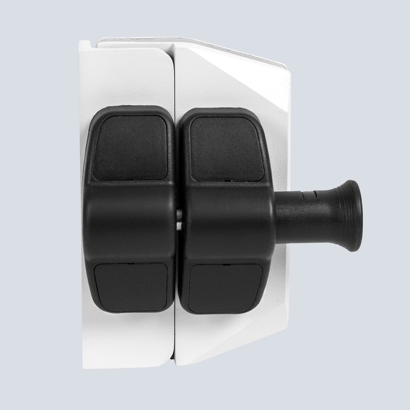 700WW Wall to Glass Polymer Side Pull White back